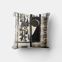 Schwarz und Weiß in der Stadtsprache Kissen