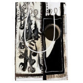 Schwarz und Weiß in der Stadtsprache Mittlere Geschenktüte (Vorderseite)