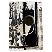 Schwarz und Weiß in der Stadtsprache Mittlere Geschenktüte (Rückseite)