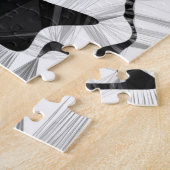Schwarz und Weiß in Motion Jigsaw Puzzle (Seite)