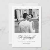 Schwarz und Weiß | Italienische Elegance Foto Hoch Einladung (Vorderseite)