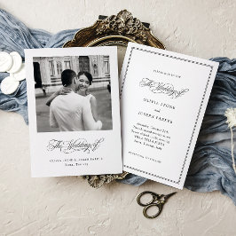 Schwarz und Weiß | Italienische Elegance Foto Hoch Einladung