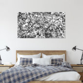 SCHWARZ UND WEISS IX - Aktionsgemälde - Abstrakt- Leinwanddruck (Insitu (Schlafzimmer))