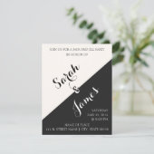 Schwarz und Weiß | Jack & Jill Party Einladung (Stehend Vorderseite)