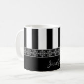 Schwarz und Weiß Kaffeetasse (Vorderseite Links)