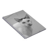 Schwarz und Weiß - Katze 02 Notizblock (Rechte Seite)