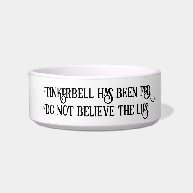 Schwarz und Weiß, Katze wurde Humorose Katze Gefüt Napf (Vorderseite)