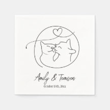 Schwarz und Weiß Katzen Einfache Schrift