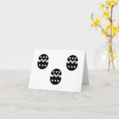 Schwarz und Weiß: Kiche, die aus dem eier-BLANK ko Karte (Gelbe Blume)