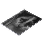 Schwarz und Weiß - Kitty 02 Notizblock (Linke Seite)