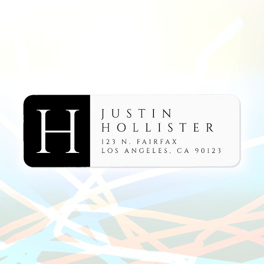 Schwarz und Weiß | Klassische Rücksendeadresse