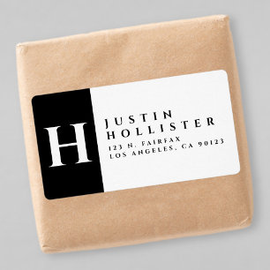 Schwarz und Weiß Kluge Rücksendeadresse