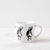 Schwarz und Weiß Kokopelli Südwesten Espressotasse (Rechts)