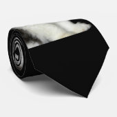 Schwarz und Weiß Krawatte (Gerollt)