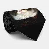 Schwarz und Weiß Krawatte (Gerollt)