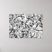 SCHWARZ UND WEISS L - Aktionsgemälde - Abstrakt- Leinwanddruck (Vorderseite)