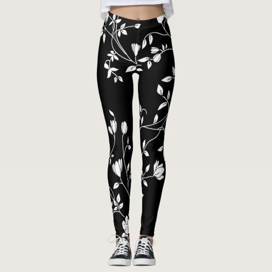 Schwarz und Weiß Leggings (Vorderseite)