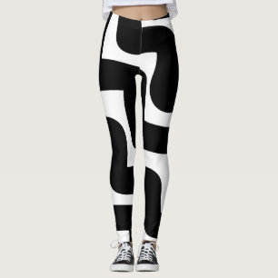 Schwarz und Weiß Leggings