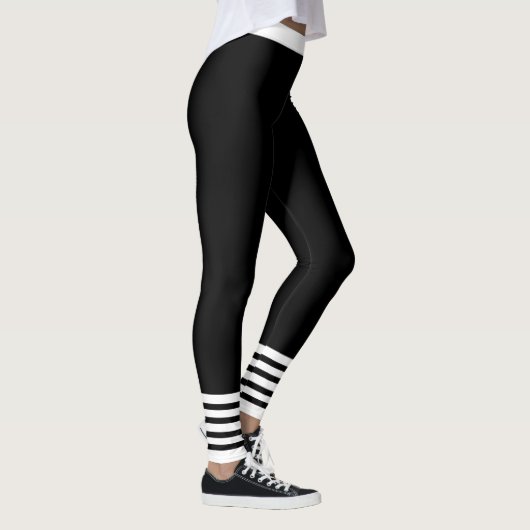 Schwarz und Weiß Leggings (Rechts)