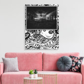 Schwarz und Weiß Leinwanddruck (Insitu (Wohnzimmer))