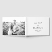 Schwarz und Weiß Luxus Hochzeit Custom Gästebuch (Voll)