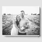 Schwarz und Weiß Luxus Hochzeit Custom Gästebuch (Rückseite)