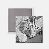 Schwarz und Weiß Magnet (Vorderseite/Rückseite)