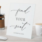 Schwarz und Weiß Minimalistisch Sitzsuche Sockelschild (In Situ)