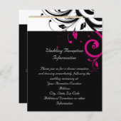 Schwarz und Weiß mit Akzent Magenta Swirl (Vorne/Hinten)