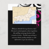 Schwarz und Weiß mit Akzent Magenta Swirl (Rückseite)