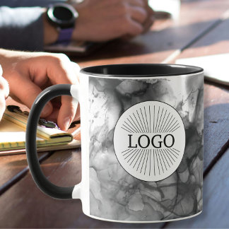 Schwarz und Weiß mit benutzerdefinierten Firmenlog Tasse