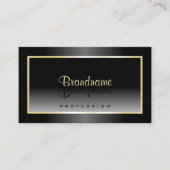 Schwarz und Weiß mit Champagner-Rahmen-Chic Visitenkarte (Vorderseite)