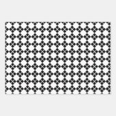 Schwarz und Weiß mit Grau Geschenkpapier Set (Vorderseite 3)