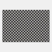 Schwarz und Weiß mit Grau Geschenkpapier Set (Vorderseite 2)
