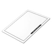 Schwarz und Weiß mit Individuelle Name Notizblock (angewinkelt)