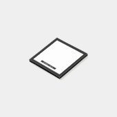 Schwarz und Weiß mit Individuelle Name Post-it Klebezettel (angewinkelt)