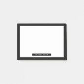 Schwarz und Weiß mit Individuelle Name Post-it Klebezettel (Vorderseite)