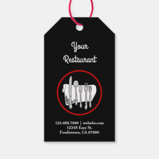 Schwarz und Weiß mit rotem, individuellem Restaura Geschenkanhänger