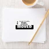 Schwarz und Weiß Moderne einfach, wir haben uns be Adressaufkleber (Insitu)