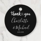 Schwarz und Weiß Moderne Elegance Hochzeit Vielen Geschenkanhänger (Vorderseite)