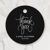 Schwarz und Weiß Moderne Elegance Hochzeit Vielen Geschenkanhänger (Vorderseite)