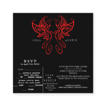 Schwarz und Weiß Moderne Elegance Wedding RED Alle