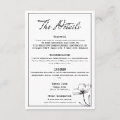 Schwarz und Weiß Moderne, elegante Hochzeitsdetail Begleitkarte (Vorderseite)