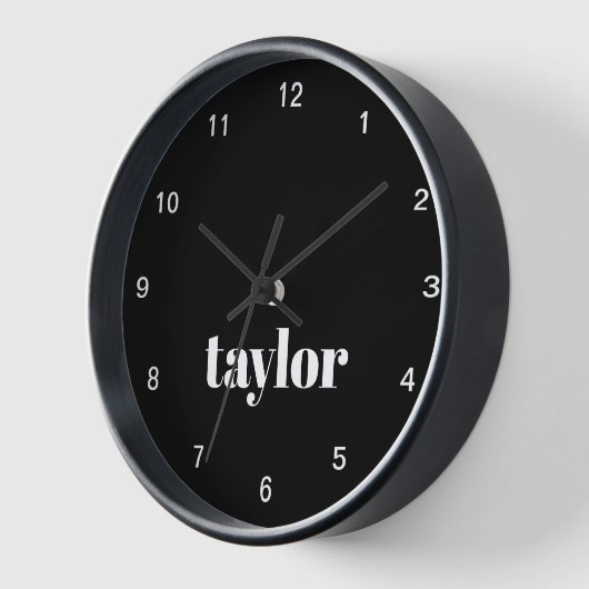 Schwarz und Weiß Moderne Minimalistische TrendCust Uhr (Winkel)