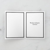 Schwarz und Weiß Moderne Personalisiert Happy Birt Karte (Innenseite)