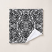 SCHWARZ UND WEISS MODERNES BAROCKBAD BIS BADHANDTUCH SET (Waschlappen)