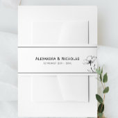 Schwarz und Weiß Modernes Elegantes Highlight Einladungsbanderole