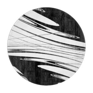 Schwarz und Weiß Modernes Glas Schneidebrett