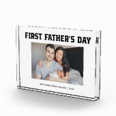 Schwarz und Weiß | Modernes Skript Erster Vatertag Fotoblock (Rechts)