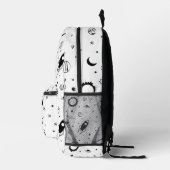 Schwarz und Weiß, monochromatisch Bedruckter Rucksack (Rechts)